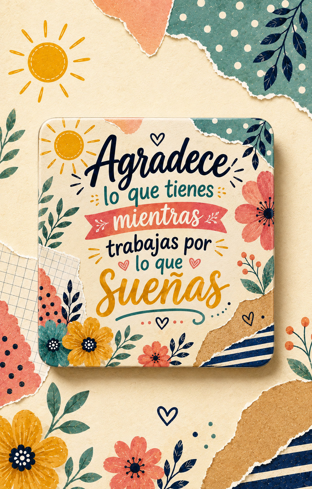 Agradece lo que tienes y sueña