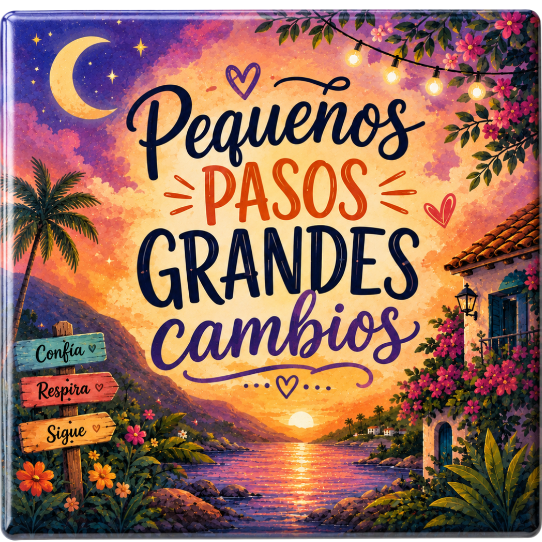 Pequeños pasos, grandes cambios al atardecer