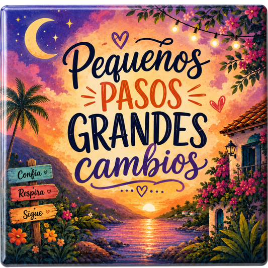 Pequeños pasos, grandes cambios al atardecer