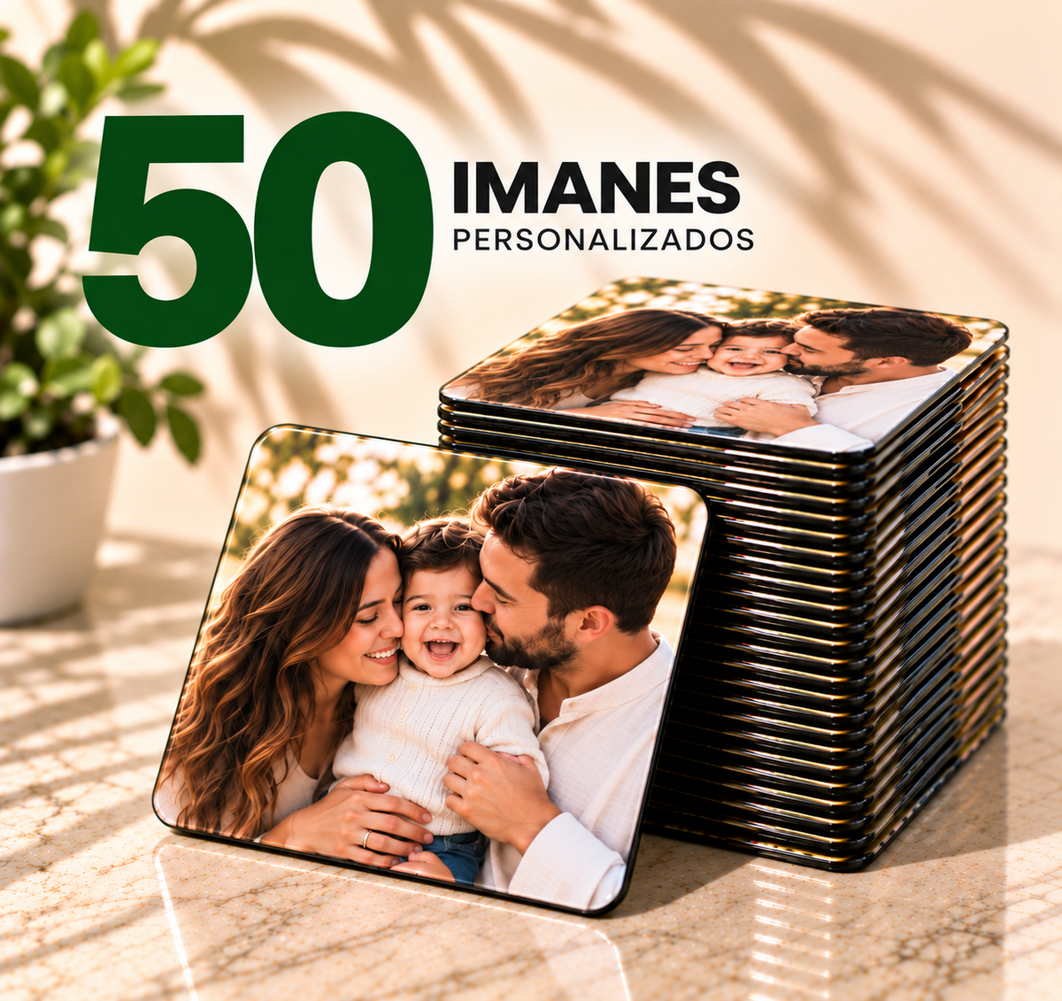 (50) Imanes Personalizados 2x2