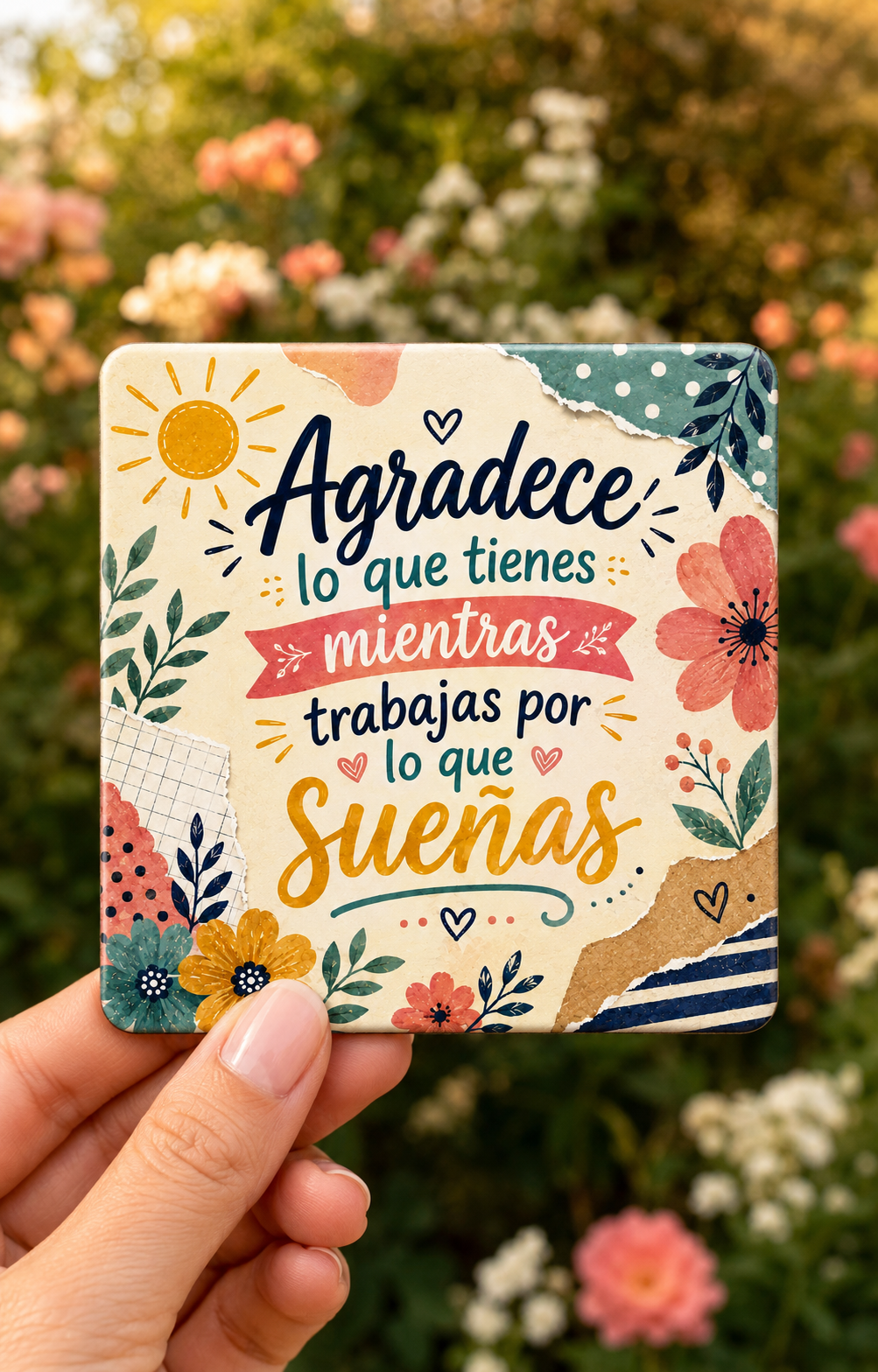 Agradece lo que tienes y sueña