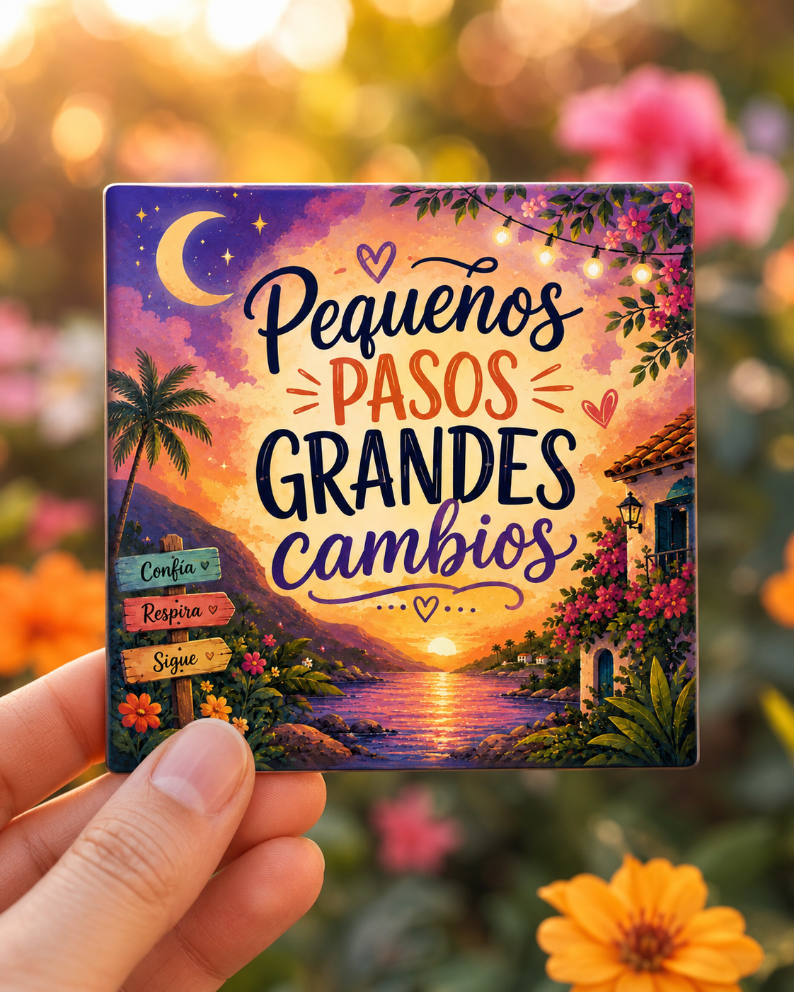 Pequeños pasos, grandes cambios al atardecer