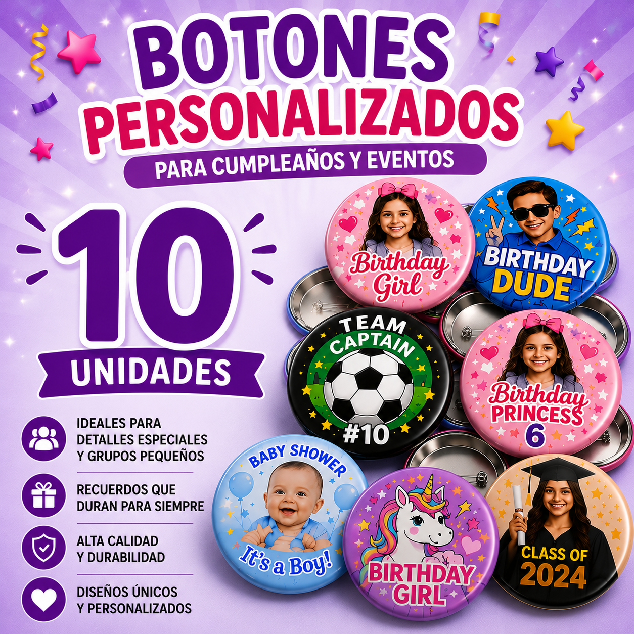 Botones Personalizados 2.25”