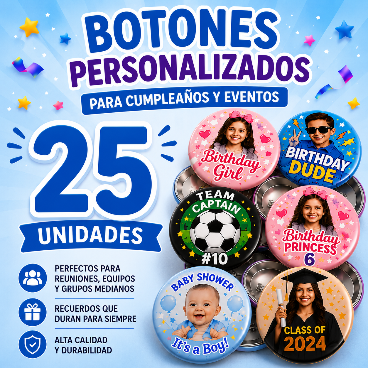 Botones Personalizados 2.25”