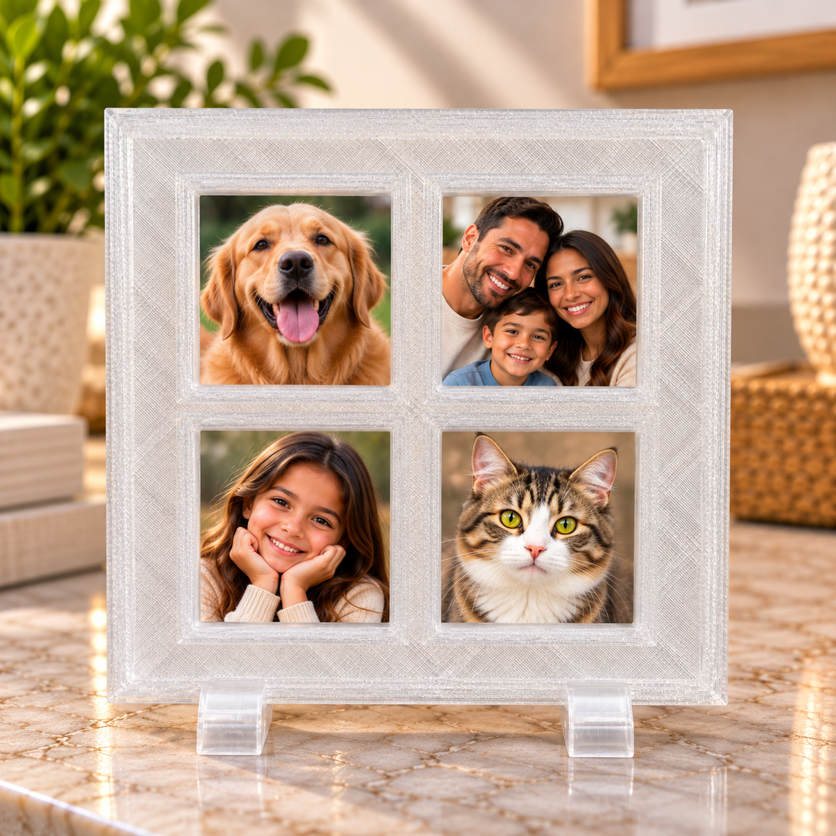 Marco Decorativo con 4 Imanes Personalizados – Incluye Fotos