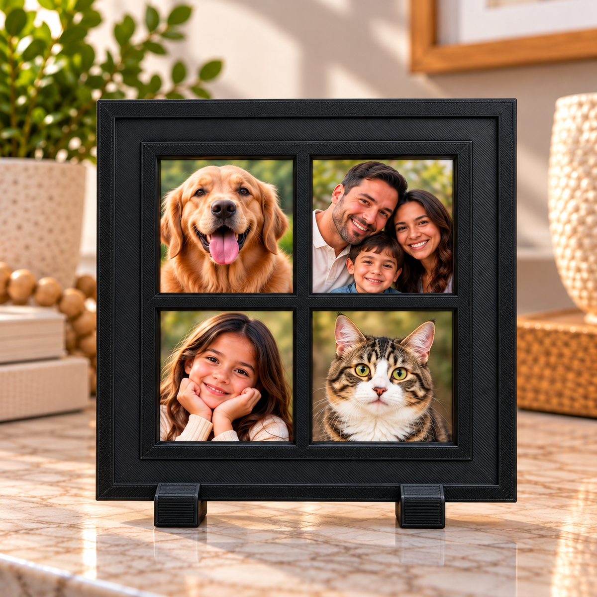 Marco Decorativo con 4 Imanes Personalizados – Incluye Fotos