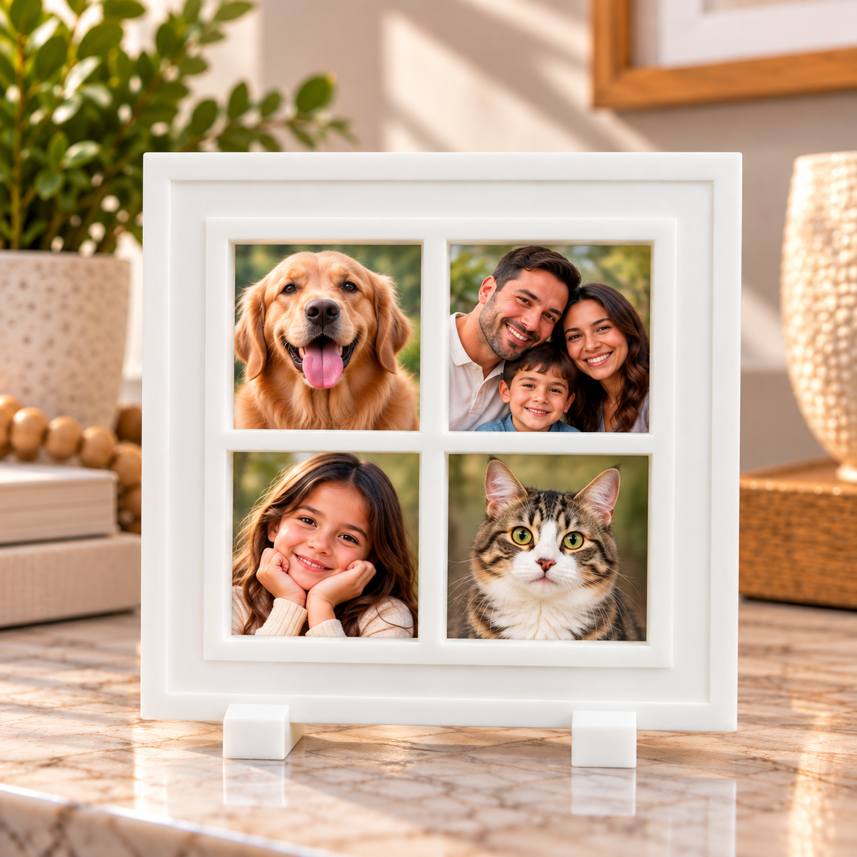 Marco Decorativo con 4 Imanes Personalizados – Incluye Fotos